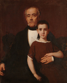 RETRATO DE DON RAFAEL GARCÍA DE LA HUERTA Y SU NIETO