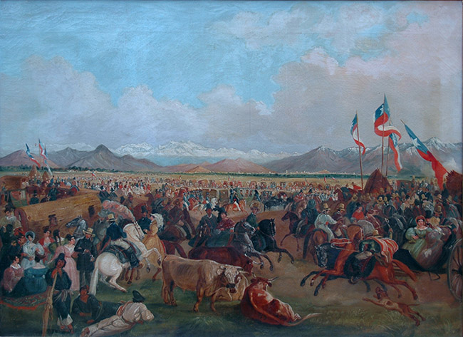 Llegada del Presidente Prieto a la Pampilla 1837