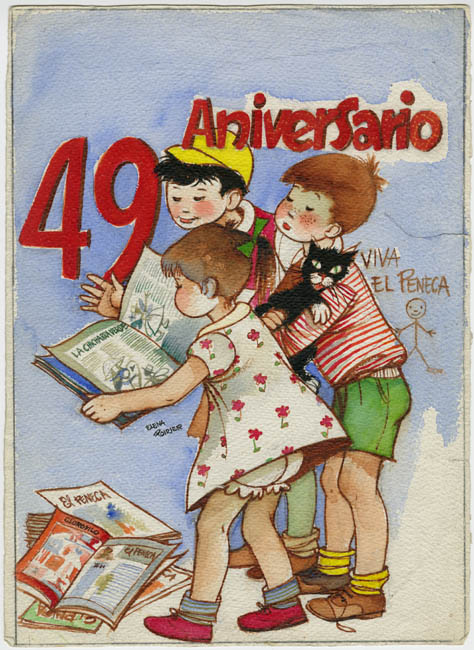 Ilustración para portada de “El Peneca”. Edición 49° Aniversario