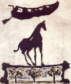 BARQUE CHEVAL ET ARBES