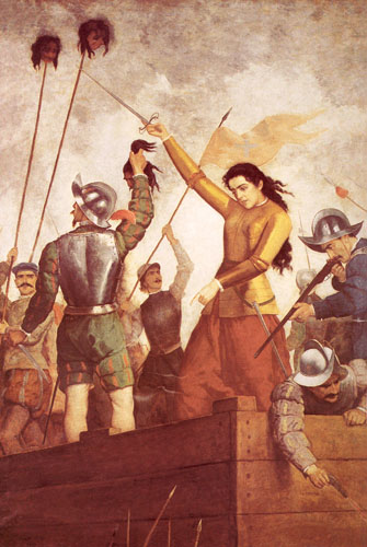 INÉS DE SUAREZ EN DEFENSA DE LA CIUDAD DE SANTIAGO INÉS DE SUAREZ EN DEFENSA DE LA CIUDAD DE SANTIAGO